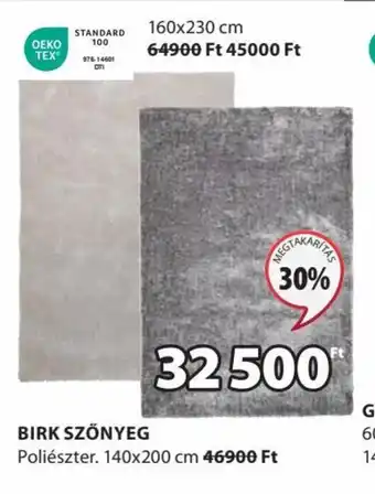 JYSK BIRK SZŐNYEG 1 db ajánlat