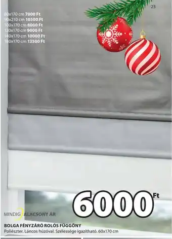 BOLGA FÉNYZÁRÓ ROLÓS FÜGGÖNY 1 db