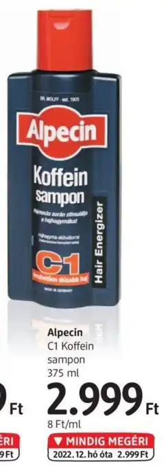 DM Alpecin C1 Koffein sampon 375 ml ajánlat