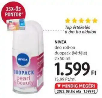 DM NIVEA deo roll-on duopack 2x50 ml ajánlat