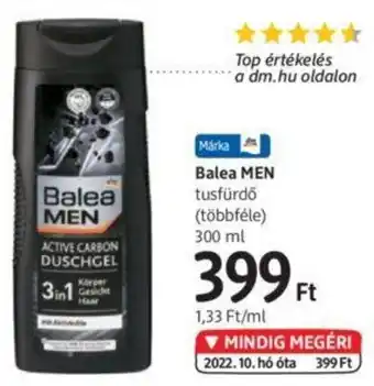 DM Balea MEN tusfürdő 300 ml ajánlat