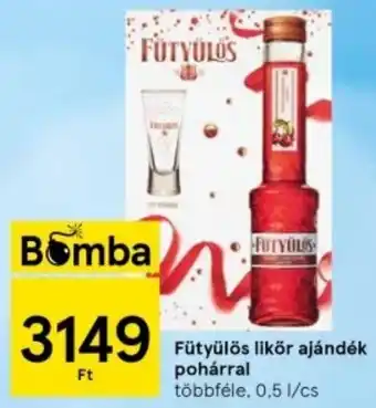 Tesco Fütyülös likőr ajándék pohárral 0,5 l ajánlat