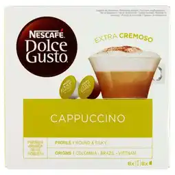 Rossmann Nescafé dolce gusto cappuccino őrölt pörkölt kávé és tejpor cukorral 2 x 8 db - 200 g ajánlat