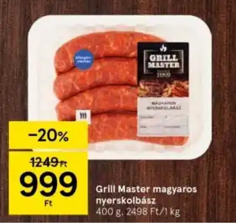 Tesco Grill Master magyaros nyerskolbász 400g ajánlat
