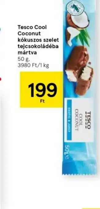 Tesco Tesco Cool Coconut kókuszos szelet tejcsokoládéba mártva 50g ajánlat