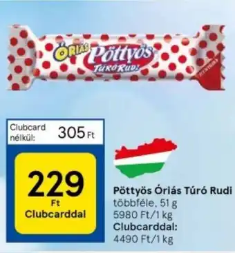 Tesco Pöttyös Óriás Túró Rudi 51 g ajánlat
