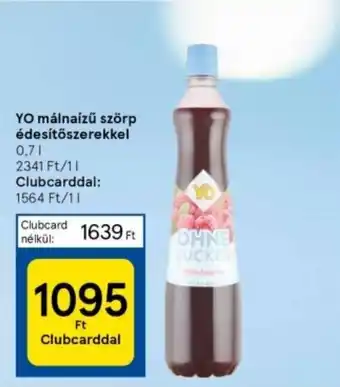 YO málnaízű szörp édesítőszerekkel 0,7l