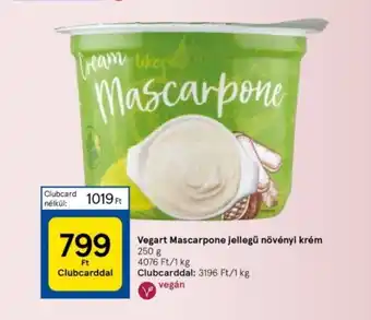 Tesco Vegart Mascarpone jellegű növényi krém 250 g ajánlat
