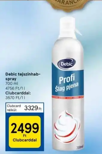 Tesco Debic tejszínhab spray 700 ml ajánlat