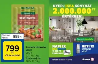 Tesco Kometa Útravaló virsli 280 g ajánlat