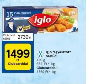 Tesco Iglo fagyasztott halrúd 420g ajánlat