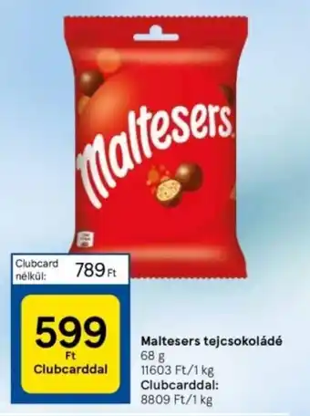 Tesco Maltesers tejcsokoládé 68 g ajánlat