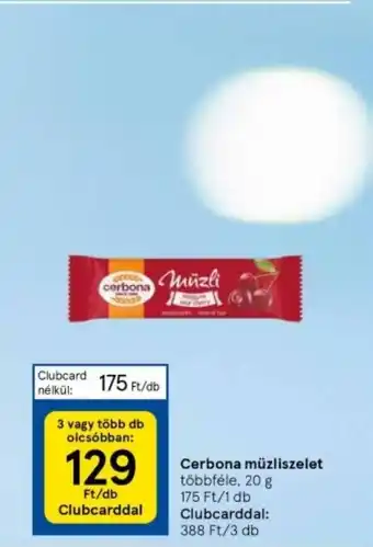 Tesco Cerbona müzliszelet 20 g ajánlat