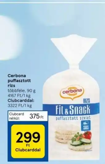 Tesco Cerbona puffasztott rizs 90 g ajánlat