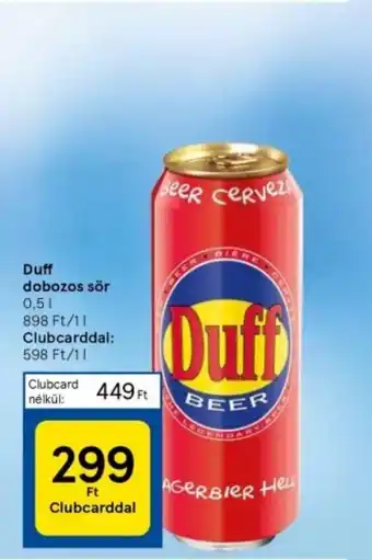 Duff dobozos sör 0,5l