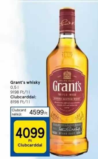 Tesco Grant's whisky 0,5l ajánlat