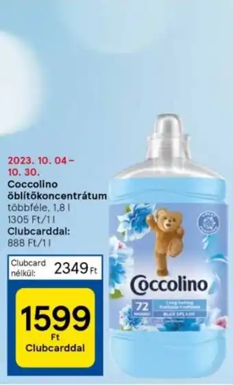 Tesco Coccolino öblítőkoncentrátum 1,8l ajánlat
