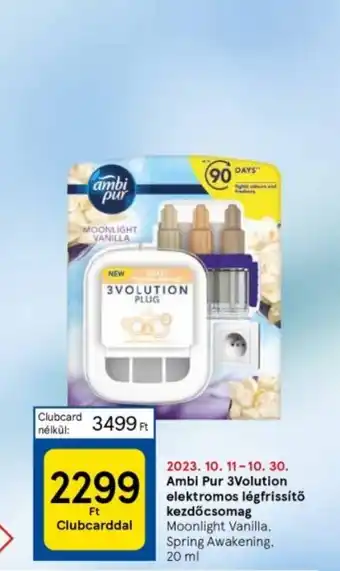 Tesco Ambi Pur 3Volution elektromos légfrissítő kezdőcsomag 20 ml ajánlat
