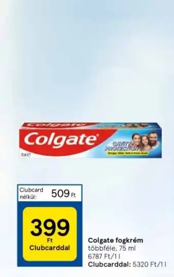 Tesco Colgate fogkrém 75 ml ajánlat
