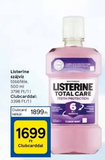 Tesco Listerine szájvíz 500ml ajánlat