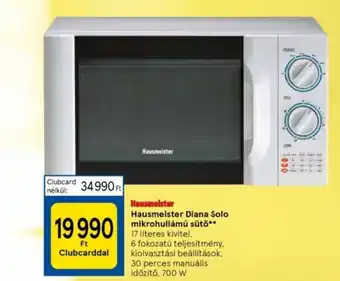 Hausmeister Diana Solo mikrohullámú sütő
