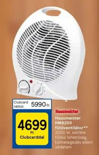 Tesco Hausmeister fűtőventilátor ajánlat