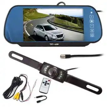 7'' tft lcd tükör monitor + tolatókamera szett