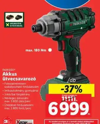 Lidl PARKSIDE Akkus ütvecsavarozó 1 db ajánlat