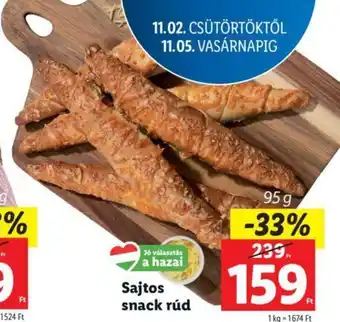 Lidl Sajtos snack rúd 95 g ajánlat
