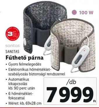 Lidl SANITAS Fűthető párna 1 db ajánlat