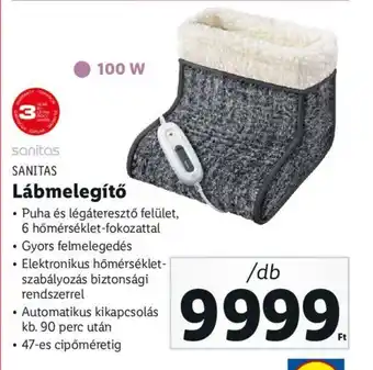Lidl SANITAS Lábmelegítő 1 db ajánlat