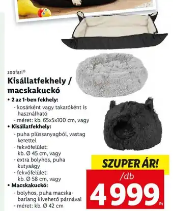 Lidl zoofari Kisállatfekhely / macskakuckó 1 db ajánlat