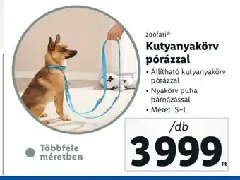 Lidl zoofari Kutyanyakörv pórázzal 1 db ajánlat