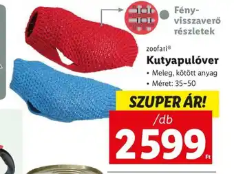 Lidl zoofari Kutyapulóver 1 db ajánlat