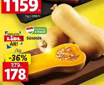 Lidl Sütőtök 1 kg ajánlat