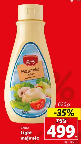 Lidl KANIA Light majonéz 620 g ajánlat