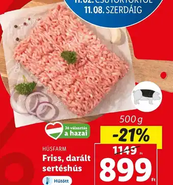 Lidl HÚSFARM Friss darált sertéshús 500g ajánlat