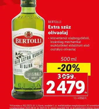 Lidl BERTOLLI Extra szűz olívaolaj 500ml ajánlat