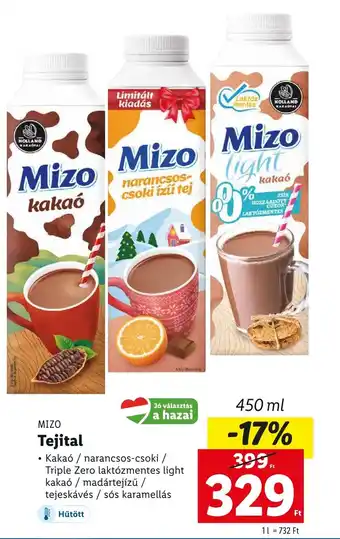 Lidl MIZO Tejital 450ml ajánlat