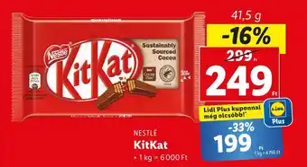 Lidl NESTLÉ KitKat 41,5g ajánlat