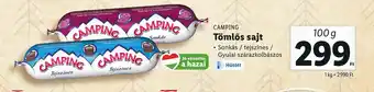 Lidl CAMPING Tömlős sajt 100g ajánlat