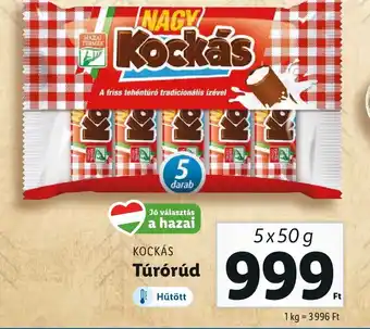 KOCKÁS Túrórúd 5x50g