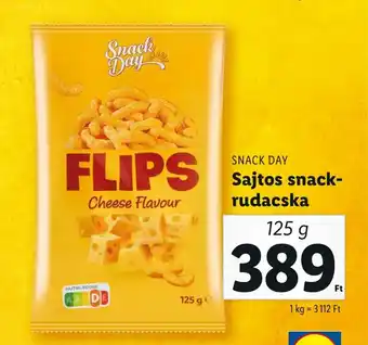Lidl SNACK DAY Sajtos snack rudacska 125g ajánlat