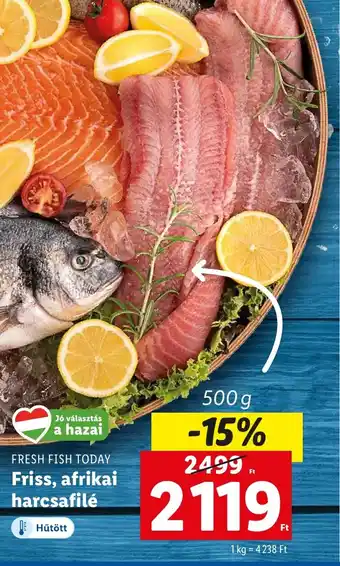 Lidl FRESH FISH TODAY Friss afrikai harcsafilé 500g ajánlat