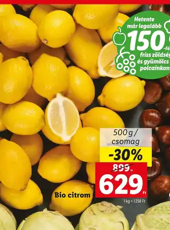 Lidl Bio citrom 500 g ajánlat