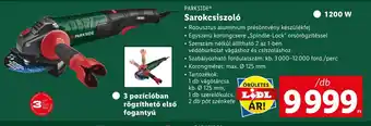 Lidl PARKSIDE Sarokcsiszoló 1 db ajánlat