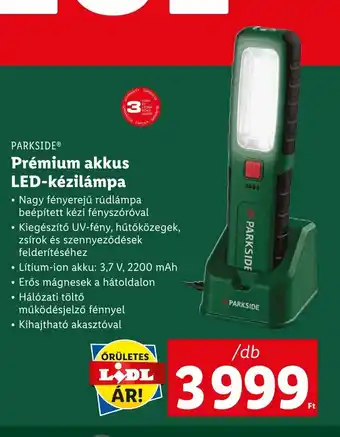 Lidl PARKSIDE Prémium akkus LED-kézilámpa 1 db ajánlat