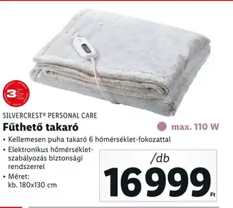 Lidl SILVERCRES PERSONAL CARE Fűthető takaró 1 db ajánlat
