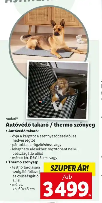 zoofari Autóvédő takaró / thermo szőnyeg 1 db