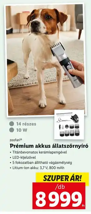 Lidl zoofari Prémium akkus állatszőrnyíró 1 db ajánlat
